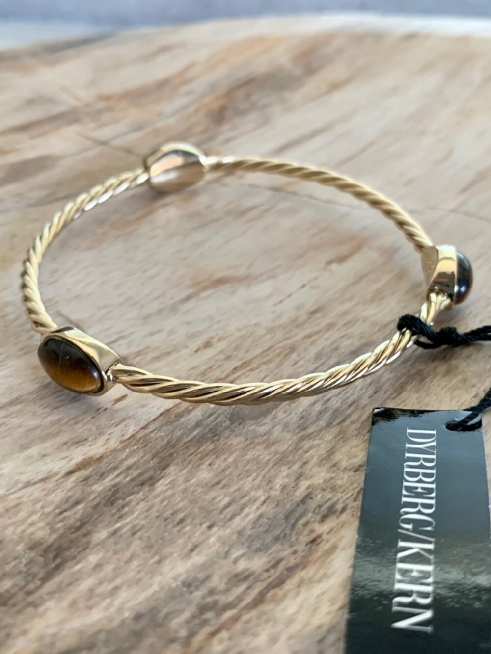 Dyrberg/Kern Dolkar Tiger's Eye Bangle bracelet Size II